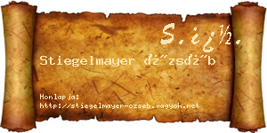Stiegelmayer Özséb névjegykártya